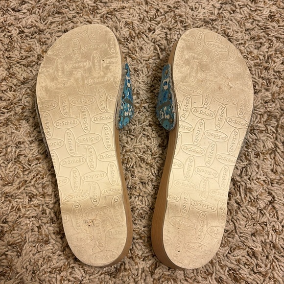Vintage Dr Scholl's Wooden Exercise
Sandals Blue Floral Size 8 Italy - Picture 13 of 16